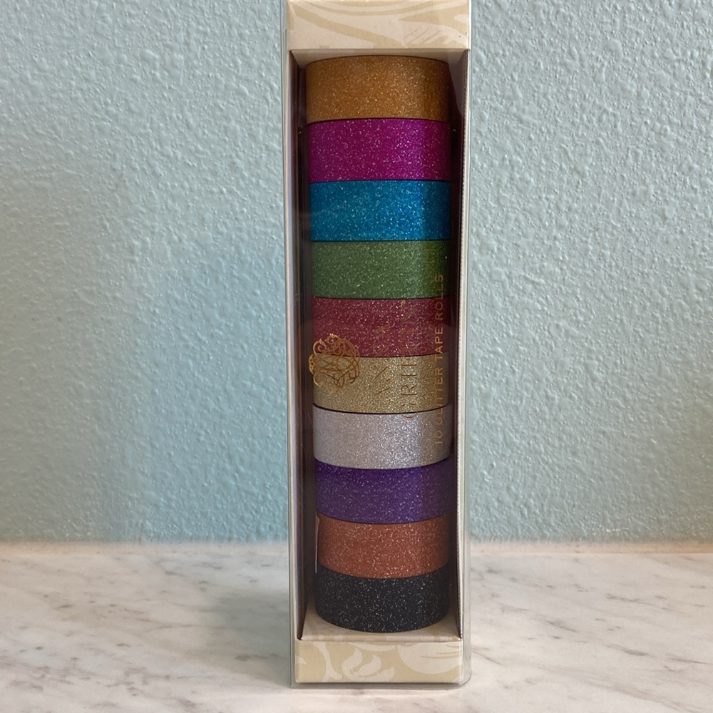 Anna Griffin Glitter Tape Rolls 10 Colors NIB - Picture 5 of 6